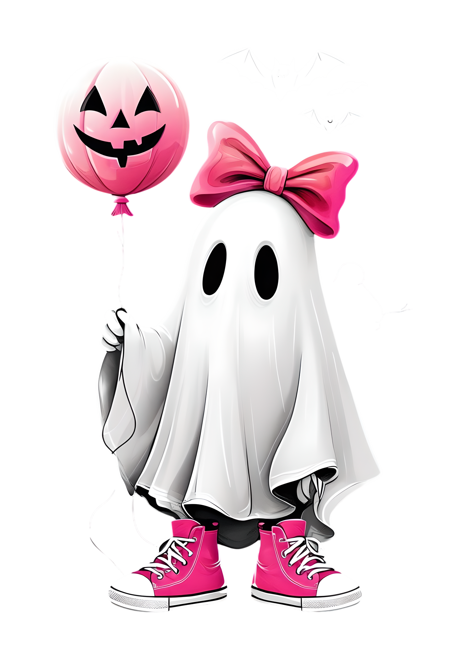 Halloween cute girly ghost ready to press.