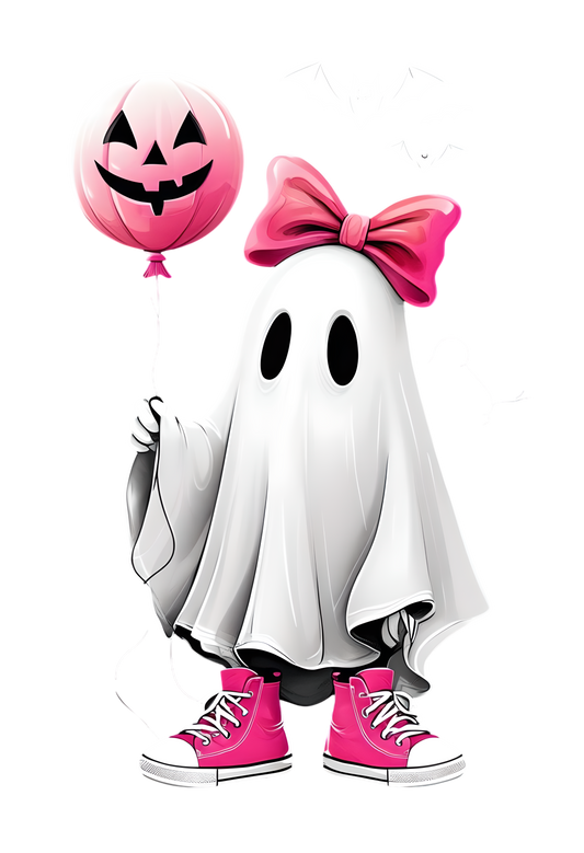 Halloween cute girly ghost ready to press.