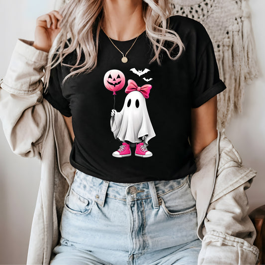 Halloween cute girly ghost ready to press.